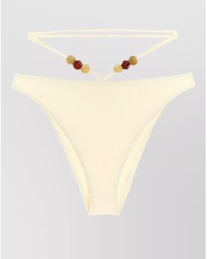 Magda Butrym Beaded Bikini Briefs - Natural