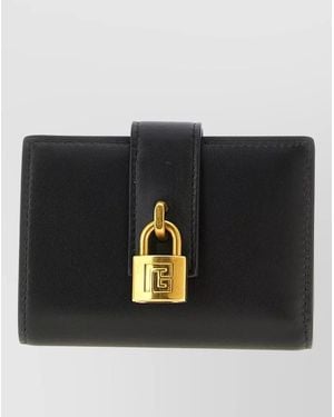Balmain Lamb Leather Wallet - Black