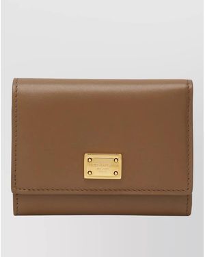 Dolce & Gabbana Wallet Cardholder Tone Hardware Zip - Brown
