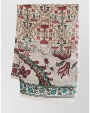 Pierre Louis Mascia Printed Cashmere Scarf - Grey