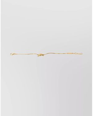 Bottega Veneta Knot Detail Box Chain Bracelet - White