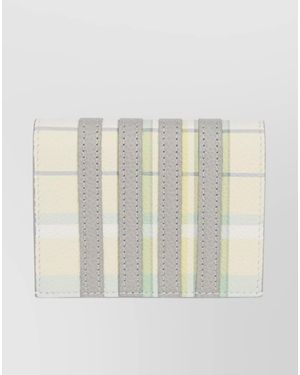 Thom Browne Leather Bi Fold Wallet - White