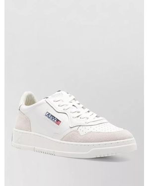 Autry Medalist Trainers Leather Suede Rubber Sole - White