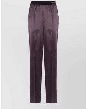 Tom Ford Silk Satin Pyjama Trousers - Purple