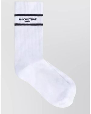 Maison Kitsuné Cotton Sporty Socks - White