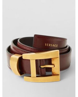 Versace Leather Belt H30 Adjustable Length - Brown