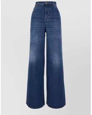 Chloé High Rise Wide Leg Jeans Pants - Blue