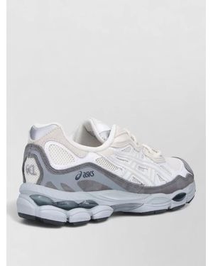 Asics Low Top Trainers Contrast Panel Mesh Upper - Metallic