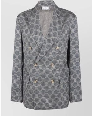 Pierre Louis Mascia Silk Blazer - Grey