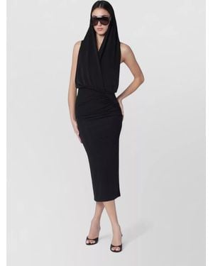 ANDAMANE Hooded Midi Dress - Black