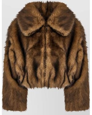 Michael Kors Faux Fur Jacket - Brown