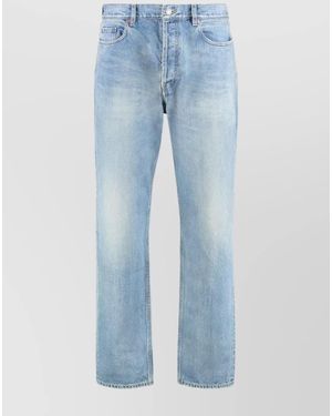 Saint Laurent Denim Straight-Leg Jeans - Blue