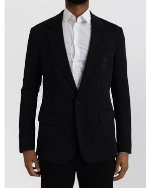 Dolce & Gabbana Wool Single Breasted Blazer Jacket - Blue