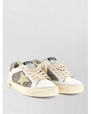 Golden Goose Leather Low-Top Trainers - Metallic