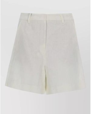 Max Mara Linen Shorts Party - White