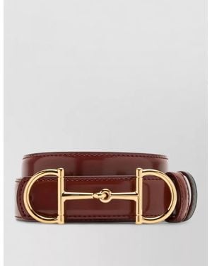 Gucci Belt Adjustable Length Two Tone Design - Brown