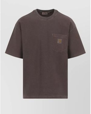 Carhartt Loose Fit Pocket Cotton Crew T Shirt - Grey