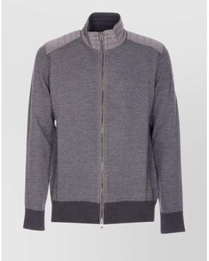 Belstaff High Neck Long Sleeve Knitwear Jumper - Grey