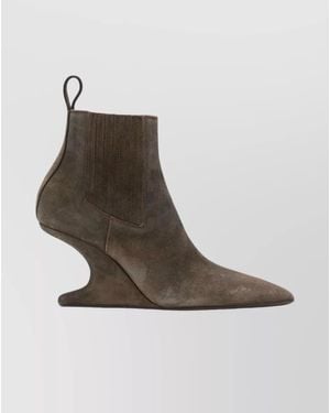 Rick Owens Suede Leather Ankle Boots - Multicolour