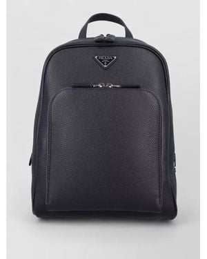 Prada Leather Backpack Tone Hardware - Black
