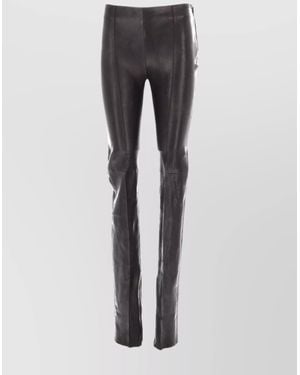 Ann Demeulemeester Signature Leggings Nappa Brillant Stretch - Gray