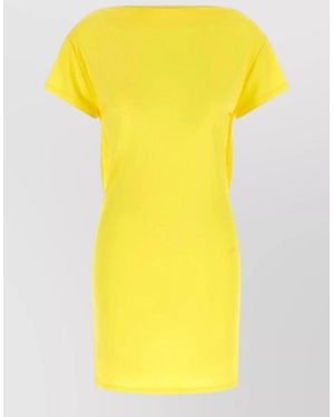 Jacquemus La Robe Mistral Draped Cutout Mini Dress - Yellow
