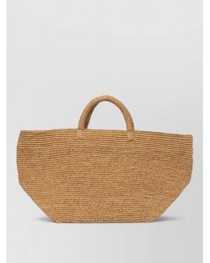 IBELIV Raffia Tote Bag - Brown