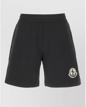 Moncler Cotton Bermuda Shorts Single Back Pocket - Black