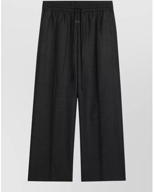 Fear Of God Wide Leg Full Length Tailored Trousers - Black