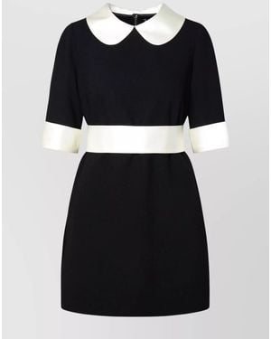 Dolce & Gabbana Silk Blend Mini Dress - Black