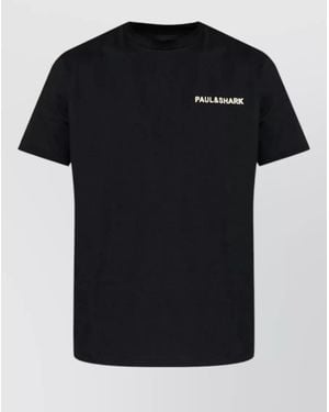 Paul & Shark Cotton Crew Neck T Shirt Graphic Back - Black