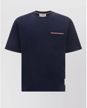 Thom Browne Cotton T-Shirt - Blue