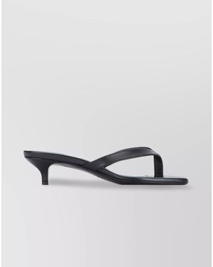 TOTEME Leather Thong Sandals - Metallic