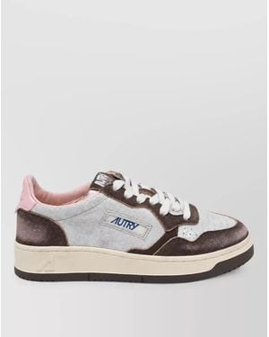 Autry Leather Low-Top Lace-Up Sneakers - Multicolor