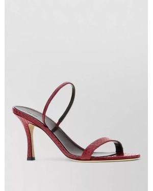 The Row Leather Ella Sandals Open Toe Straps - Pink