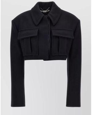 Stella McCartney Wool Cropped Jacket - Blue