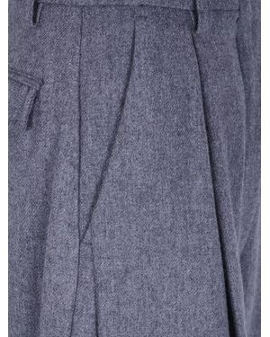 Thelatest Wool Wide-Leg Trousers - Blue