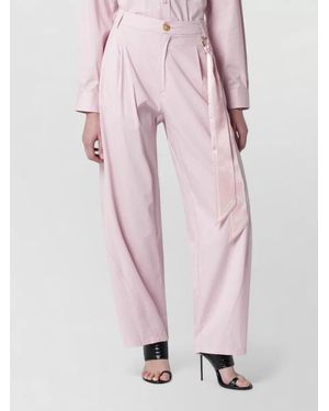 DARKPARK Cotton Wide-Leg Trousers - Pink