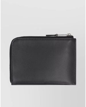 Palm Angels Calf Leather Card Holder - Black