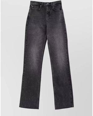 Frankie Shop High-Rise Straight-Leg Jeans - Grey