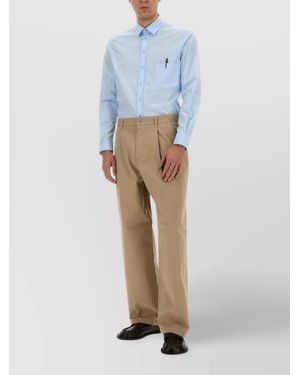 Moschino Cotton Regular-Fit Shirt - Blue