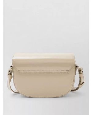A.P.C. Small B Side Leather Shoulder Bag - Natural