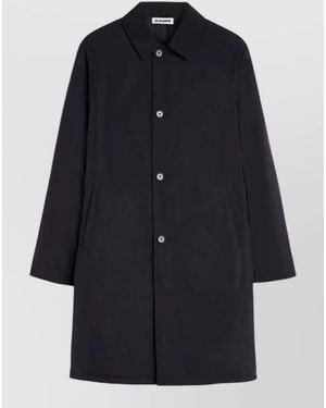 Jil Sander Sport Coat Mid Length Regular Fit - Blue