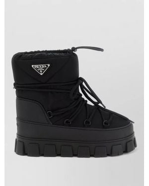 Prada Nylon Ankle Boots - Black