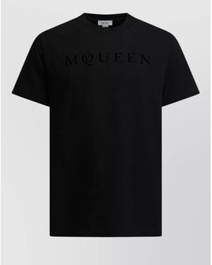 McQueen Cotton T-Shirt - Black