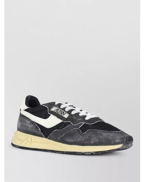 Autry Low Top Trainers Contrast Sole Round Toe - Blue