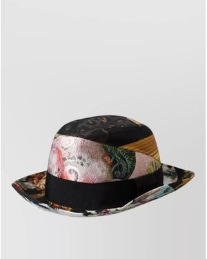 Dolce & Gabbana Patchwork Fedora Hat - Black