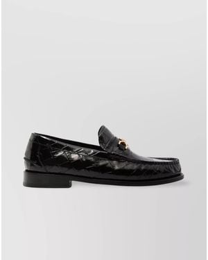 Versace Leather Loafers - Black