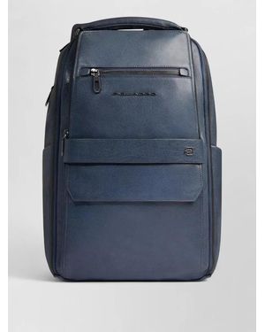 Piquadro Laptop Backpack 156 Inch Front Pocket - Blue