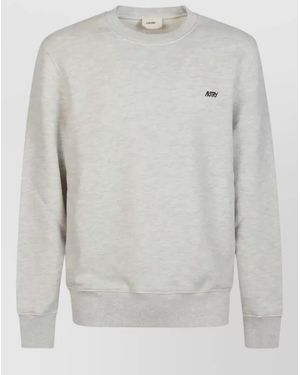 Autry Crewneck Jersey Sweatshirt Main Long Sleeves - Grey